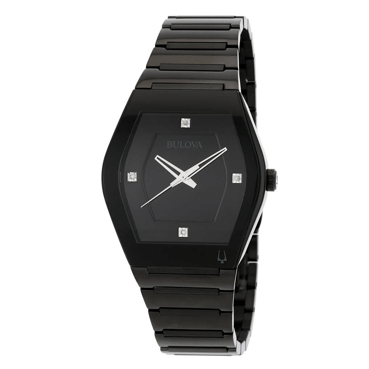 Bulova Gemini Quartz Diamond Black Dial Mens Watch 98D177 226$