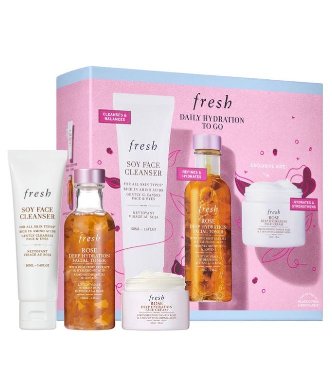Fresh Ladies Fresh Daily Hydration To Go Gift Set Trio Liquid Skin Care 809280161407 35$