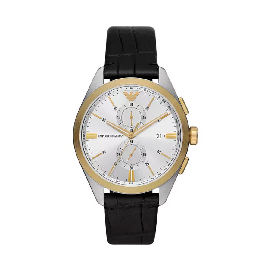 Emporio Armani Claudio Chronograph Quartz Silver Dial Mens Watch AR11498