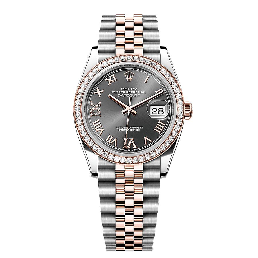 rolex datejust automatic chronometer diamond ladies watch 126281rbr0011