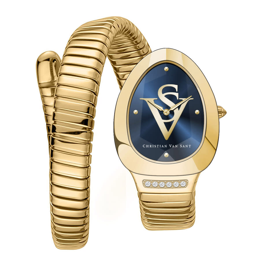 Christian Van Sant Naga Quartz Blue Dial Ladies Watch CV0872