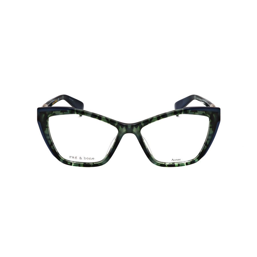 Rag and Bone Ladies Green Rectangular Eyeglass Frames RNB3038/G