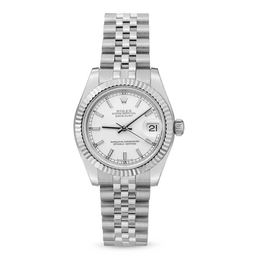 Preowned Rolex Datejust Automatic Chronometer White Dial Ladies Watch 178274 WSJ