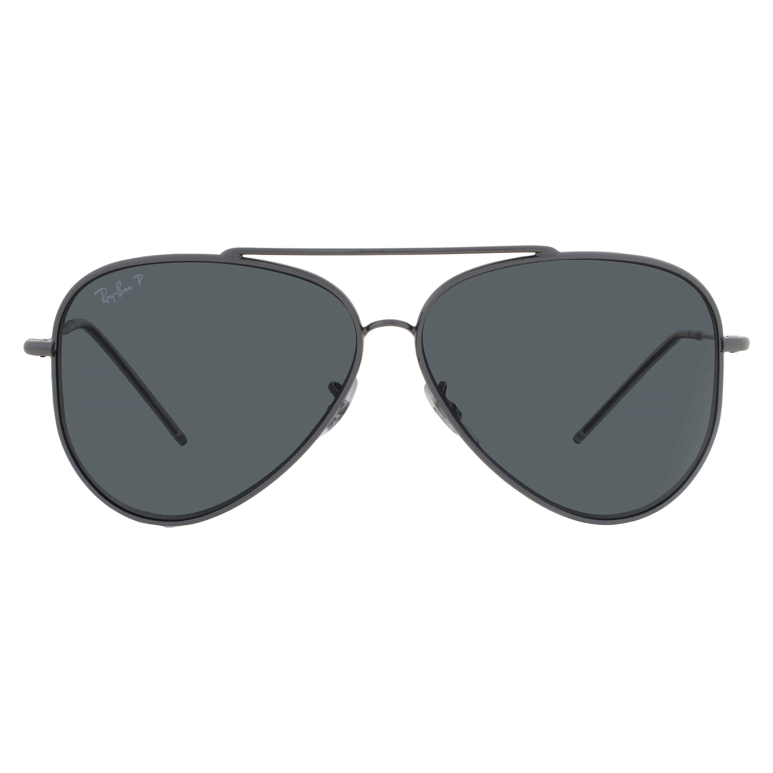 Ray Ban Aviator Reverse Polarized Dark Grey Pilot Unisex Sunglasses RBR0101S 004/81 62