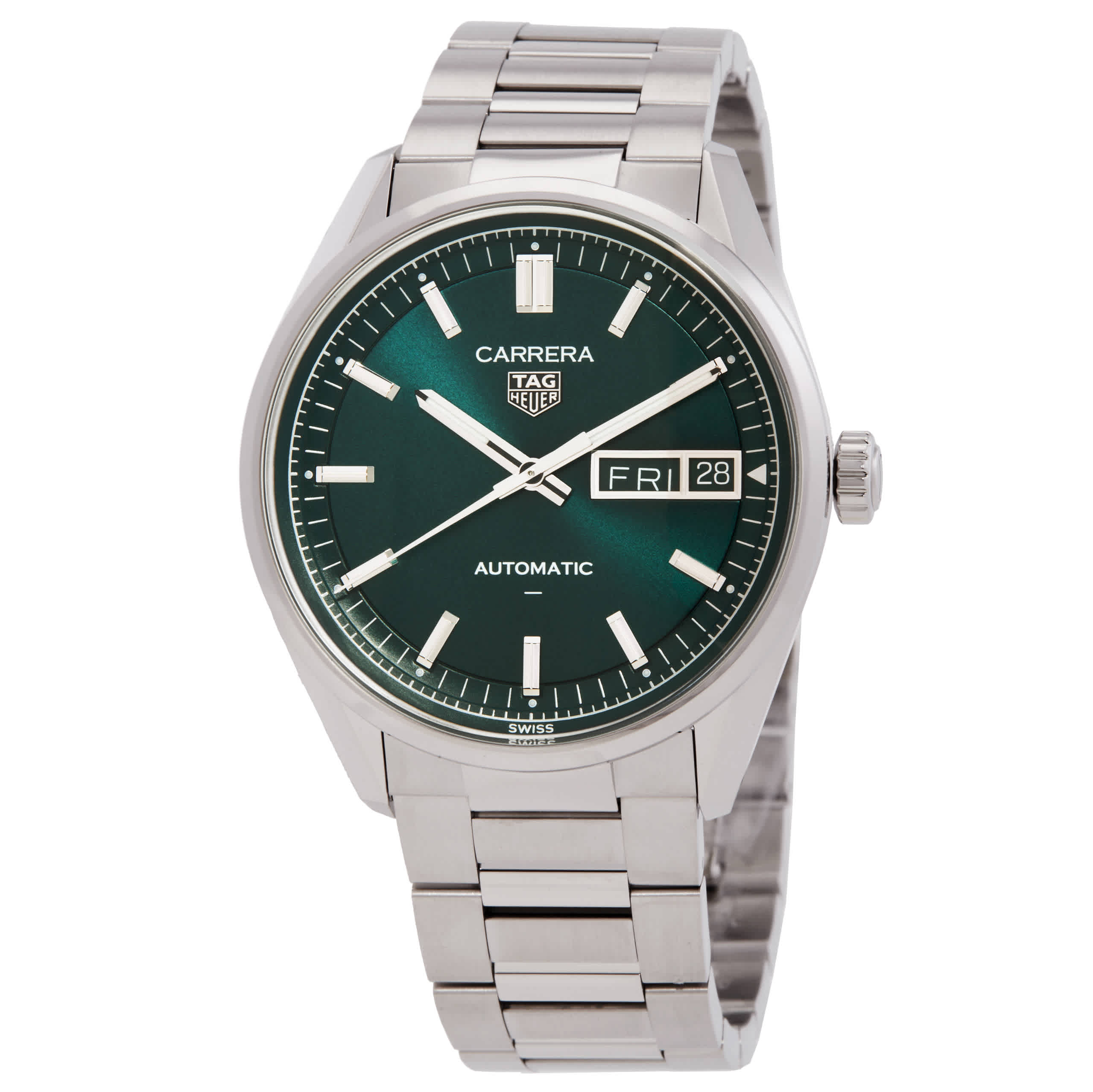 Tag Heuer Carrera Day-Date Automatic Green Dial Watch WDA2115BA0043 3560$