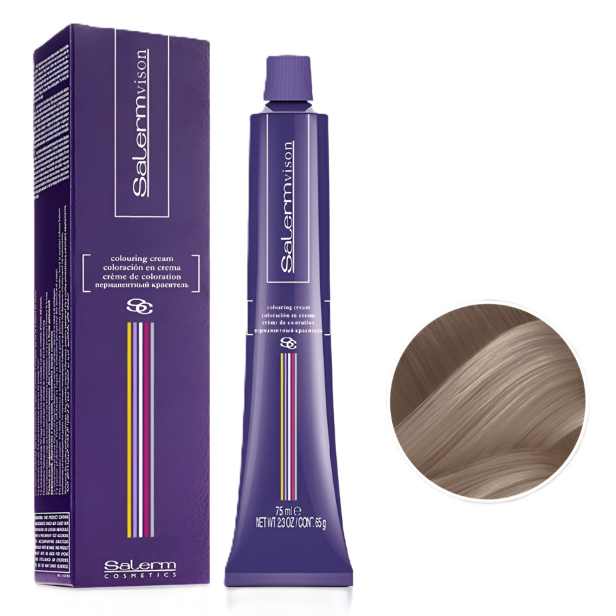 Salerm Ladies Salermvison Hair Colouring Cream Cream 2.3 oz #8.13 LIGHT IRIDESCENT BLONDE Hair Care 8420282010122