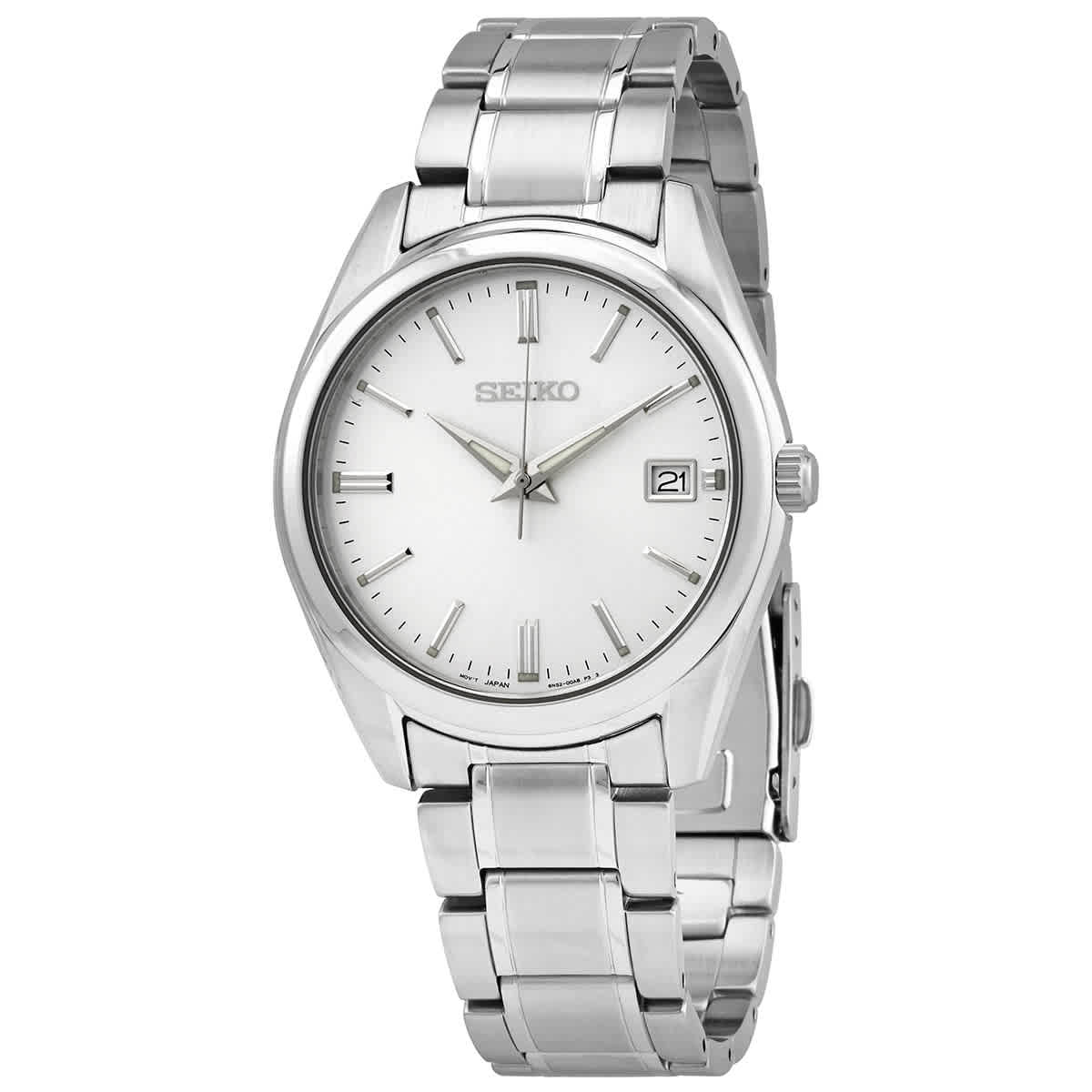 seiko silver dial watch