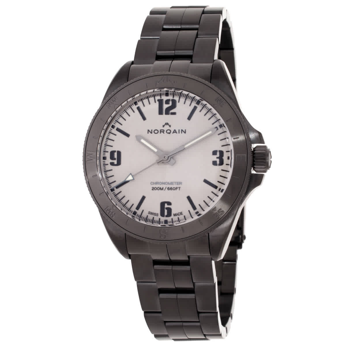 Norqain Neverest Night Sight Hand Wind Mens Watch NNB1001BBWA/IL107/150B