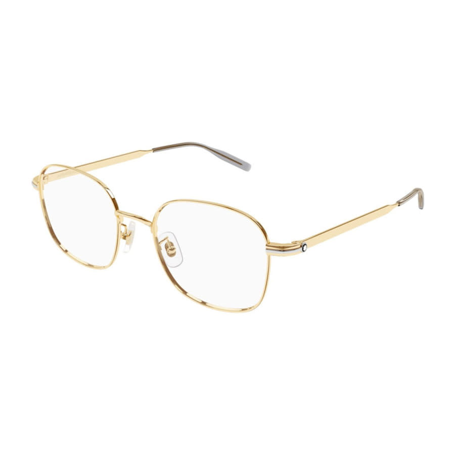 Montblanc MB0238OK001 Square Full Rim Metal Eyeglasses — Gold