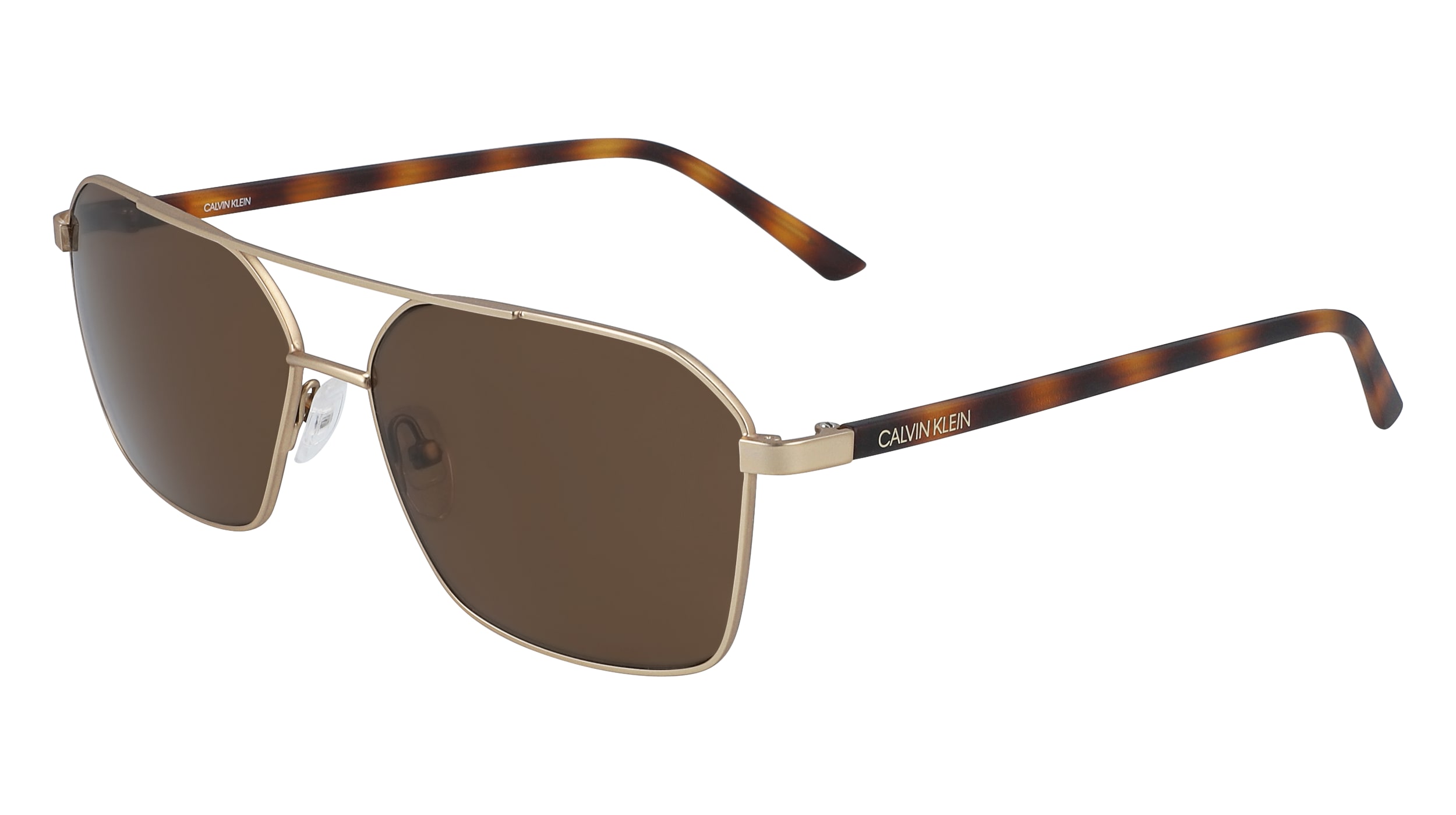 Calvin Klein Brown Navigator Mens Sunglasses Ck20300s 717 58 In Brown,gold  Tone | ModeSens