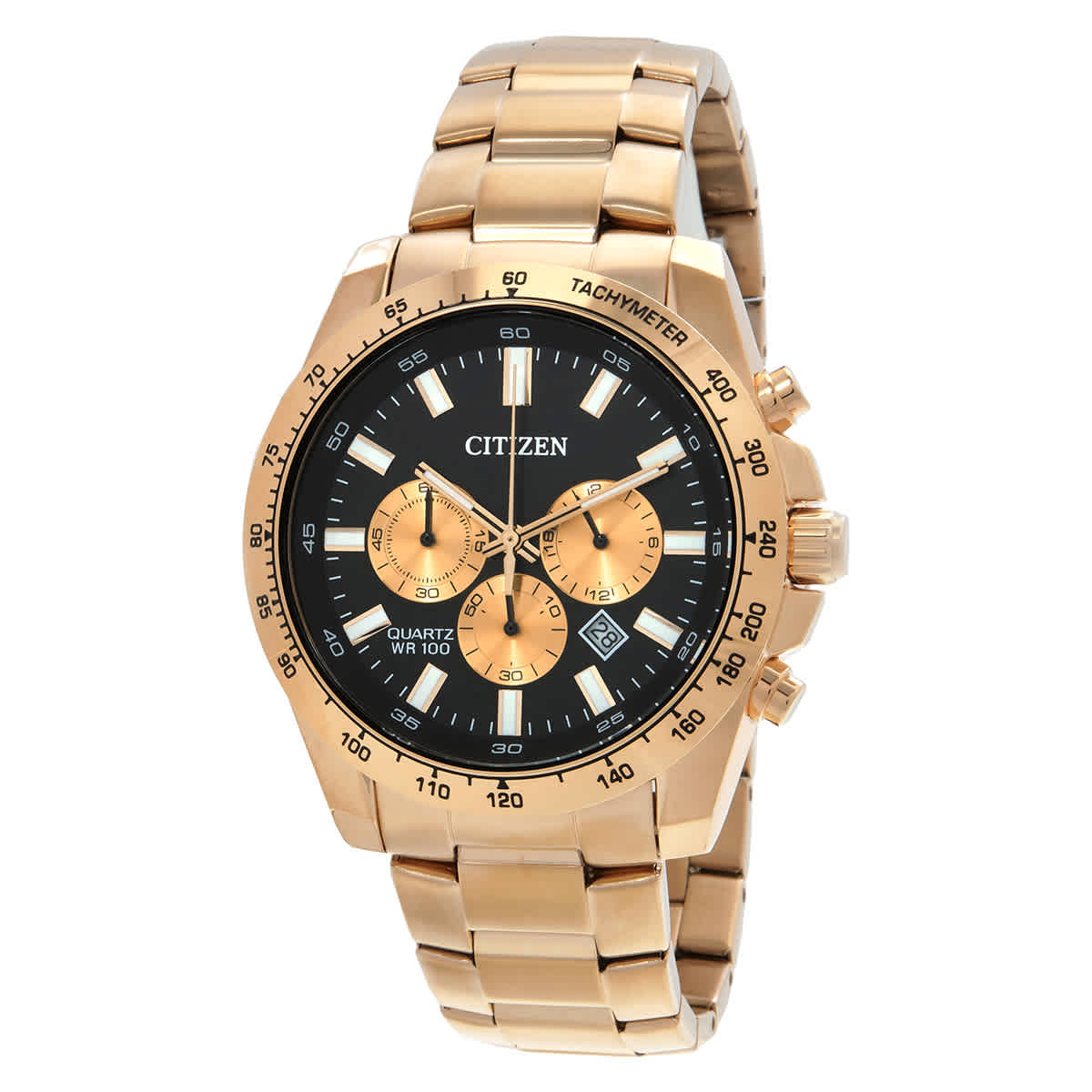 Citizen Sports Chronograph Quartz Black Dial Mens Watch AN8233-51E 164$
