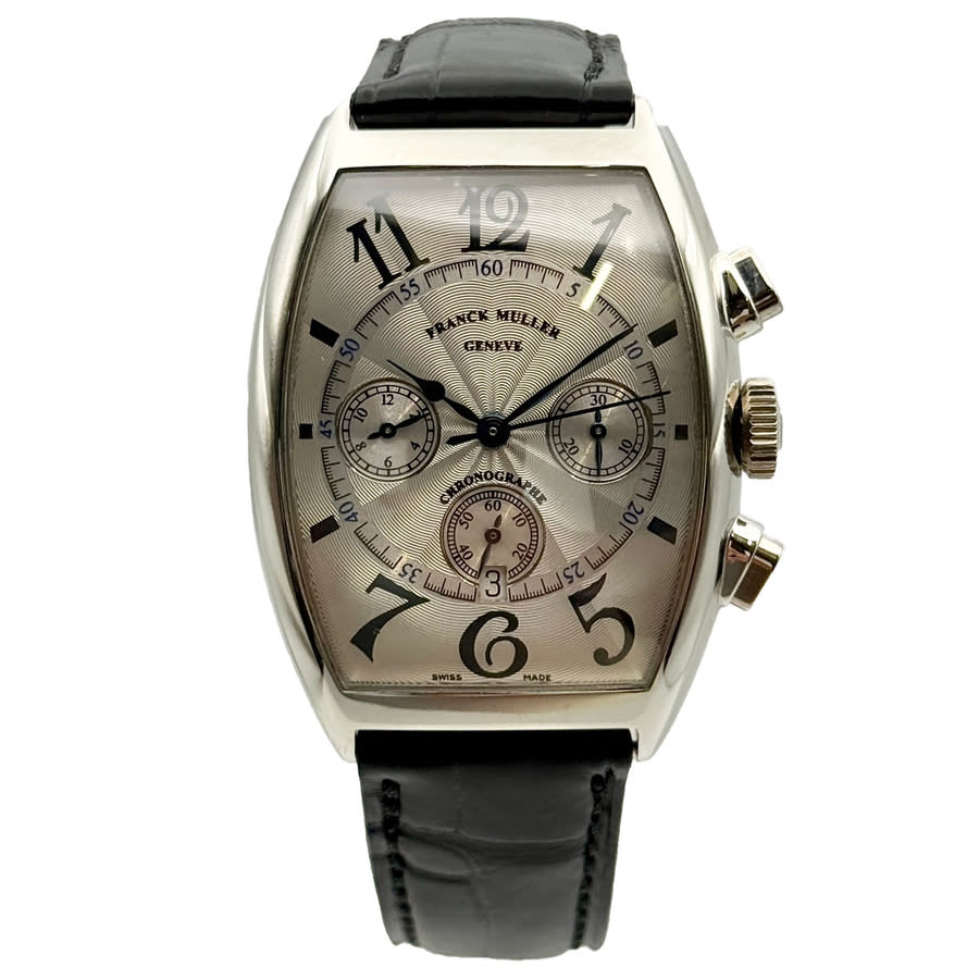 Franck Muller Cintree Curvex Chronograph Automatic Silver Dial Mens Watch 6850 CC AT-BLK 10088$