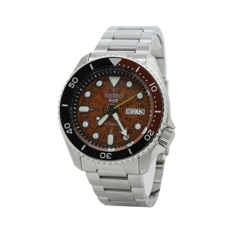 Seiko 5 Sports Gmt Automatic Brown Dial Mens Watch Srpj47 | ModeSens