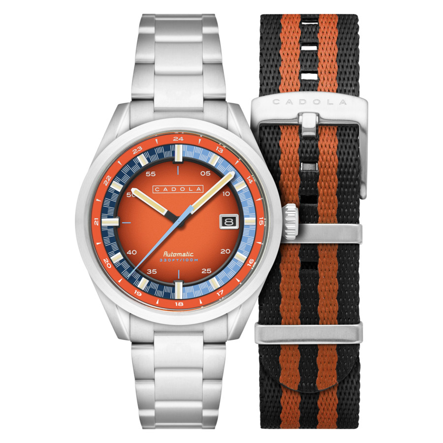 Cadola Paddock Automatic Orange Dial Mens Watch CD-1037-66 240$
