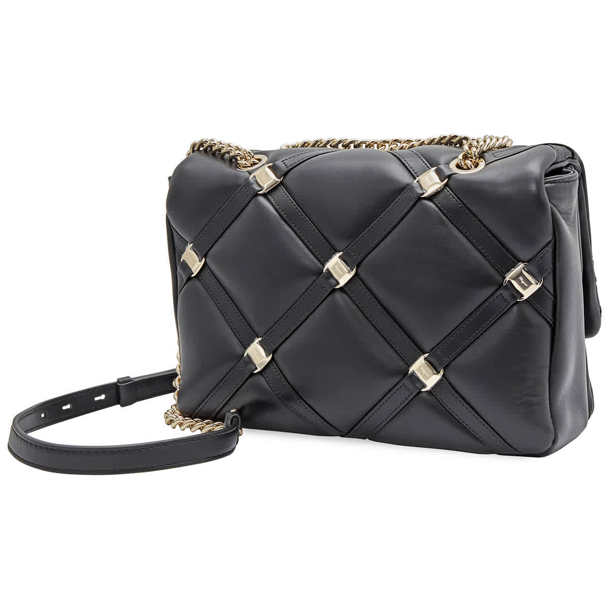 ferragamo black shoulder bag