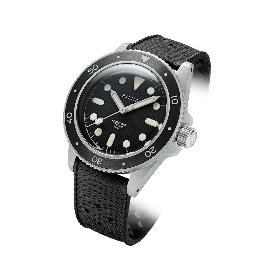 Baltic Aquascaphe Titanium Automatic Black Dial Mens Watch AQUATITBLK