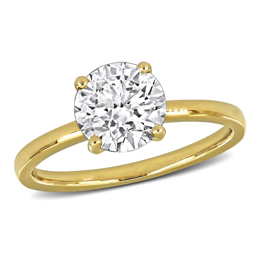 Created Forever 2CT TW Lab Grown Diamond Solitaire Engagement Ring in 14k Yellow Gold