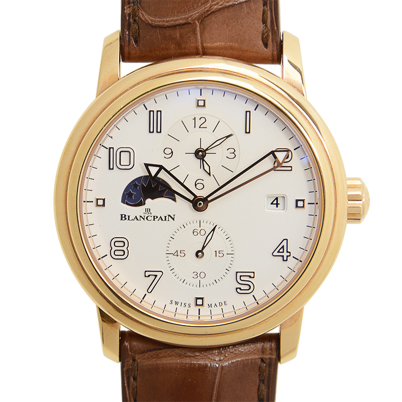 Pre-owned Blancpain Leman Dual Time Zone Automatic Mens Watch 2860-3642-53B 16995$