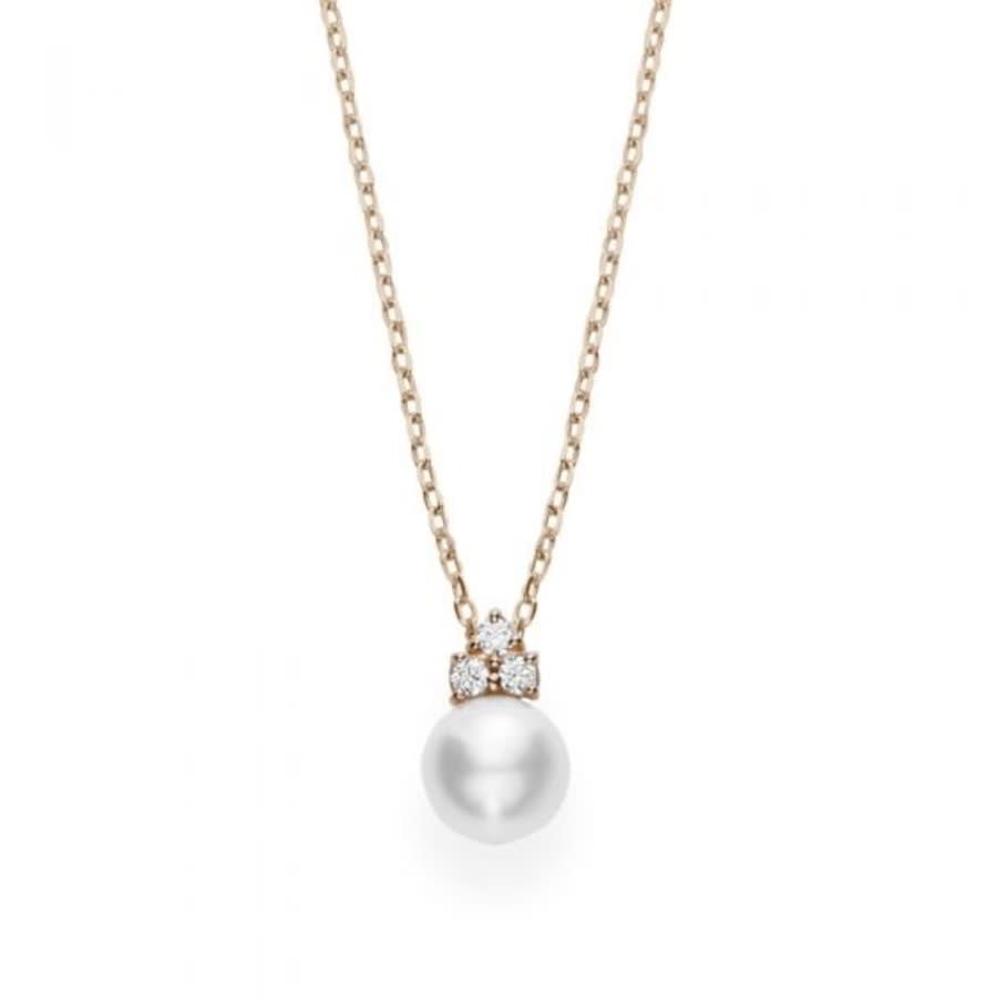 Mikimoto Akoya Cultured Pearl Pendant with Diamond Bail in Rose Gold 18 - MPQ10117ADXZ 1915$