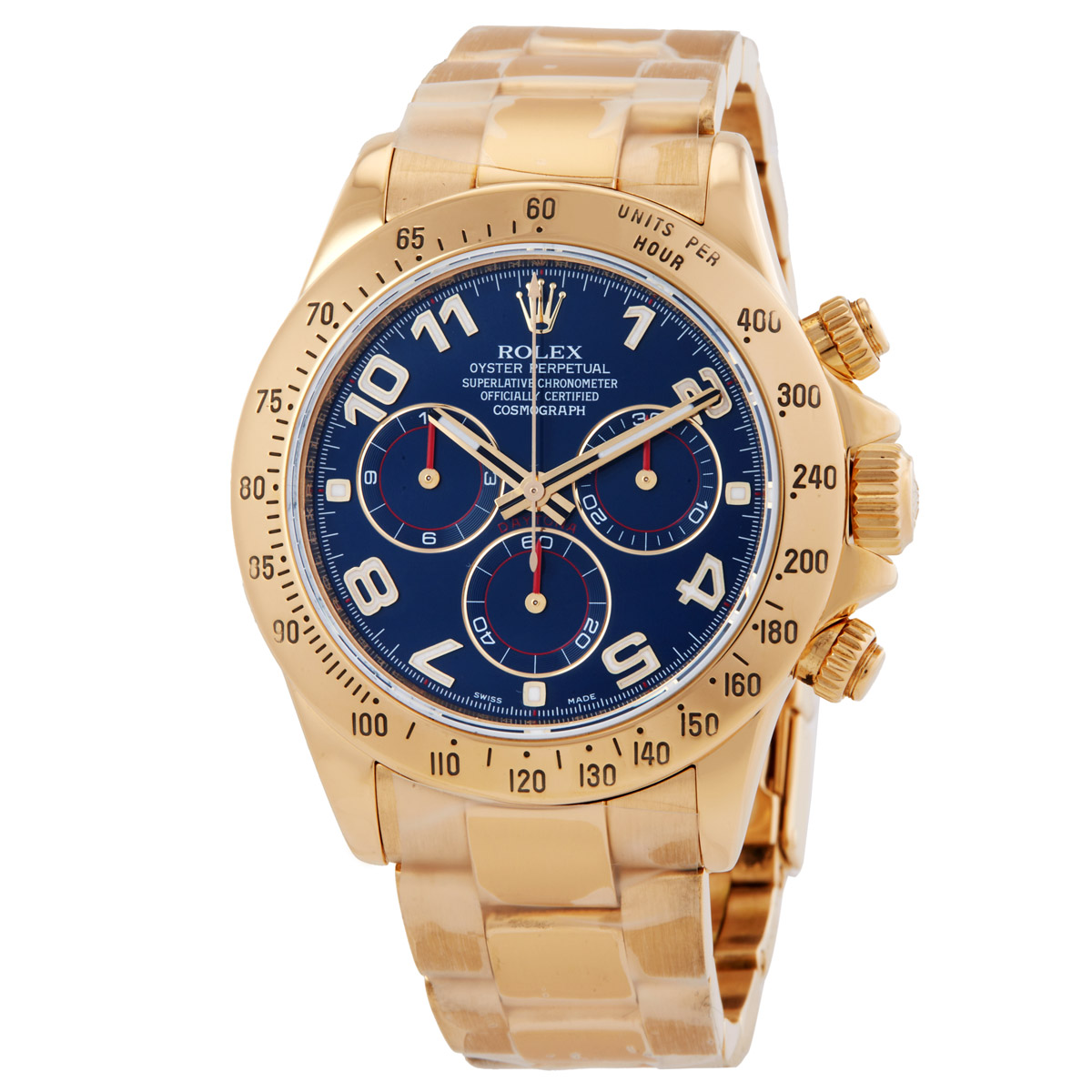 Preowned Rolex Daytona Chronograph Automatic Chronometer Blue Dial Mens Watch 1165280037