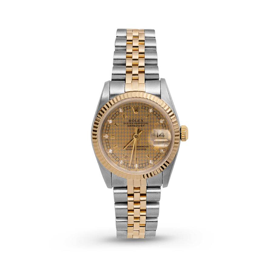 Preowned Rolex Datejust Automatic Diamond Champagne Dial Ladies Watch 69173 CDJ