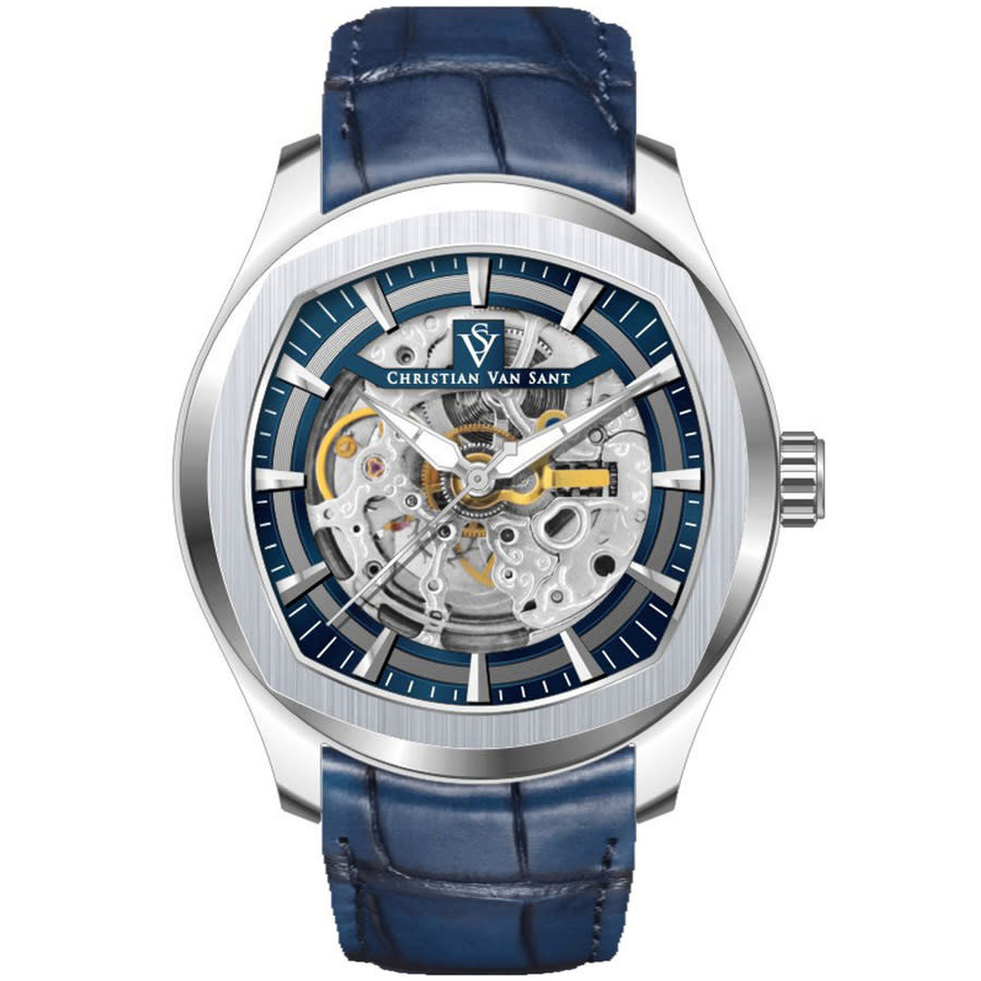 Christian Van Sant Romeo Automatic Blue Dial Mens Watch CV9501 333$