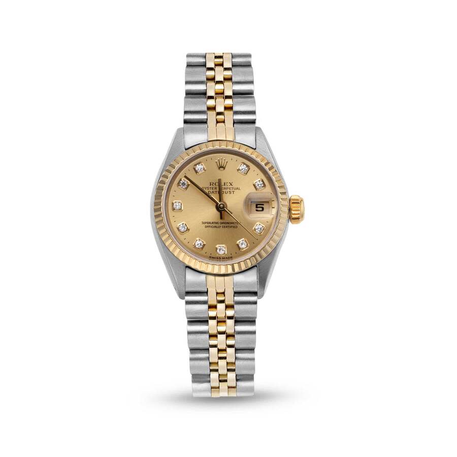 Preowned Rolex Datejust Automatic Chronometer Diamond Champagne Dial Ladies Watch 79173 CDJ