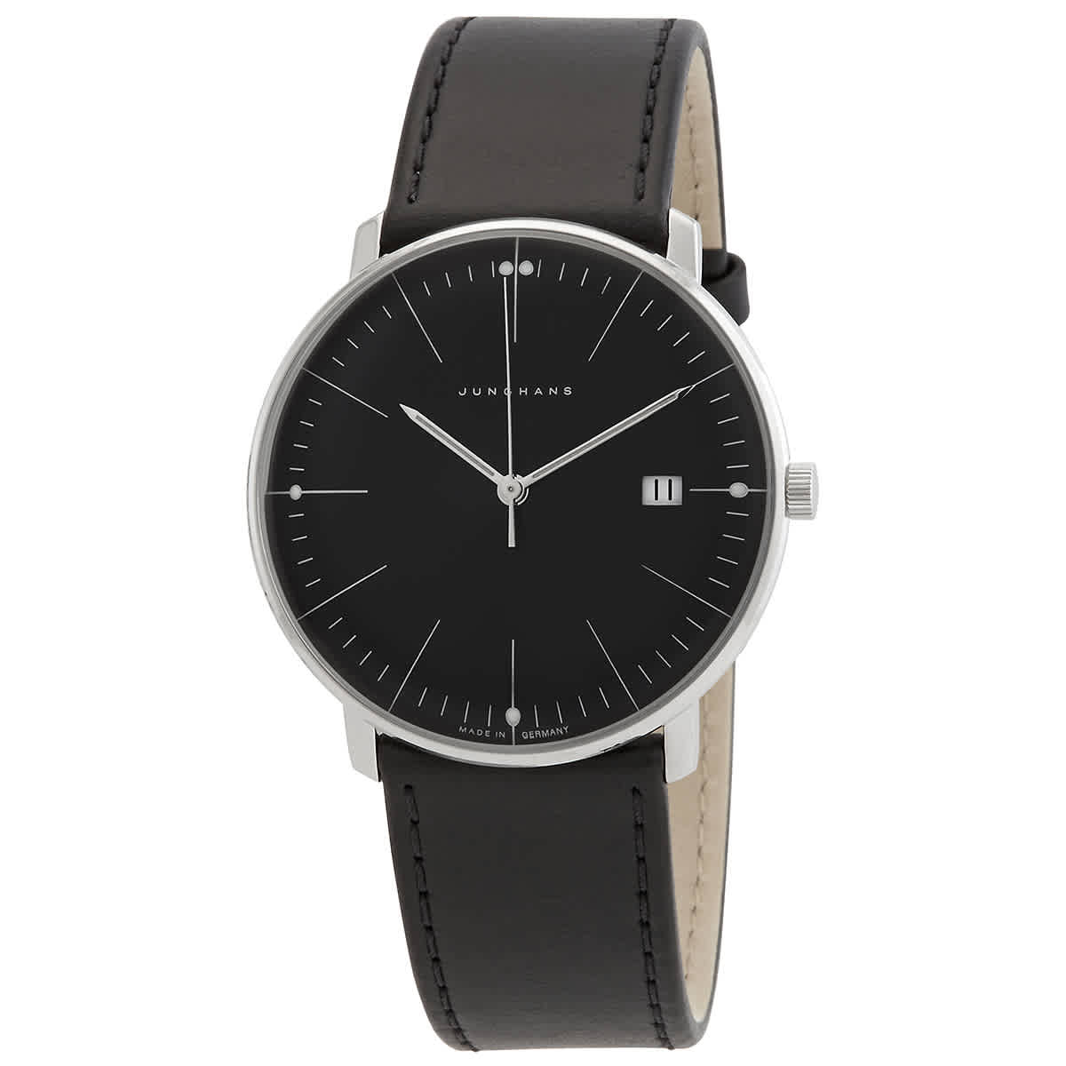 Junghans Max Bill Quartz Sunray Brush Dark Grey Dial Mens Watch 41/4465.02