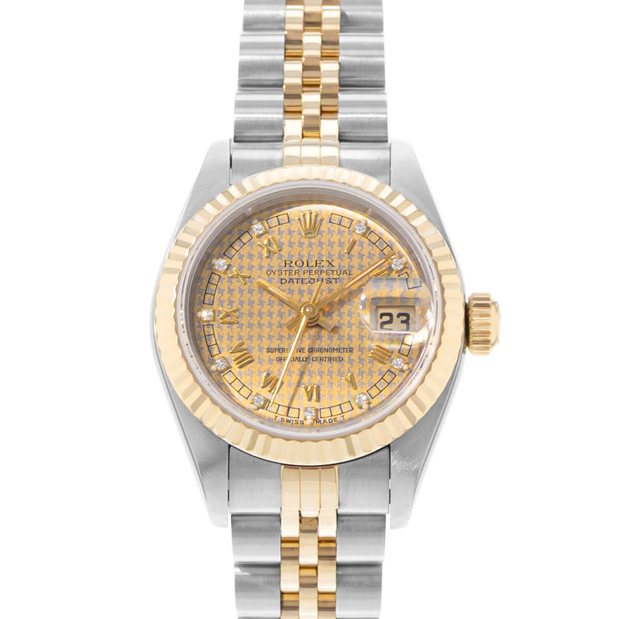 Preowned Rolex Datejust 26 Automatic Chronometer Diamond Champagne Dial Ladies Watch 69173 CDJ