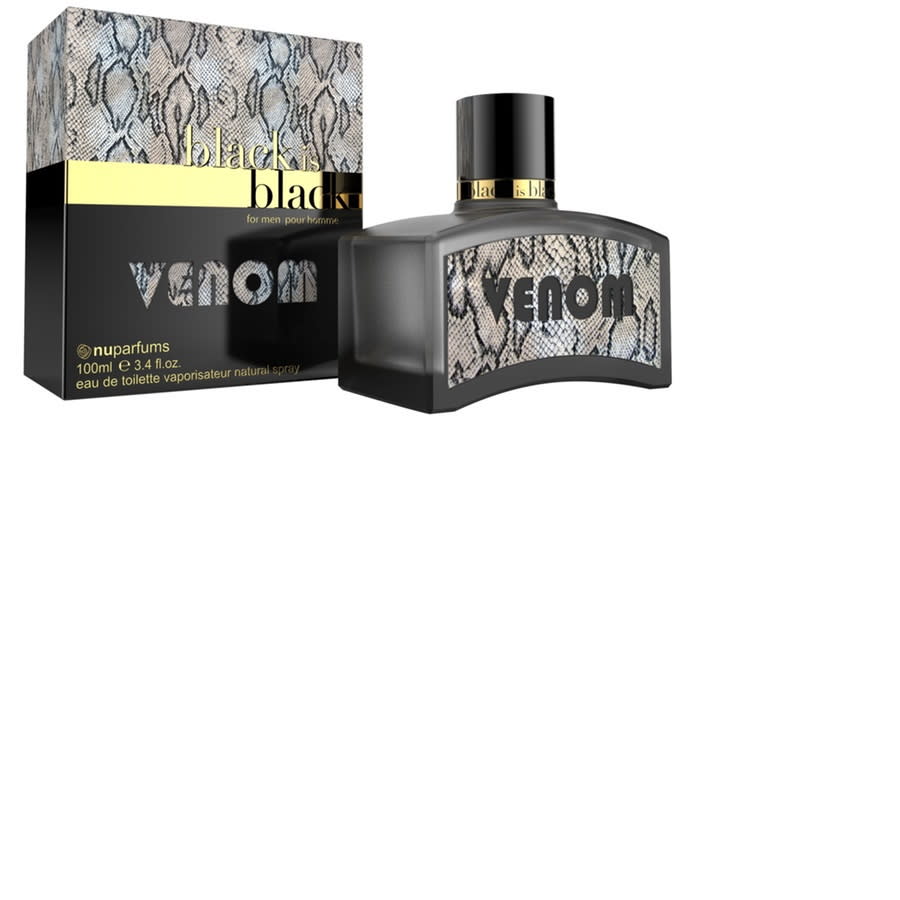 Nu Parfums Mens Black Is Black Venom EDT Spray 3.3 oz Fragrances 875990001036