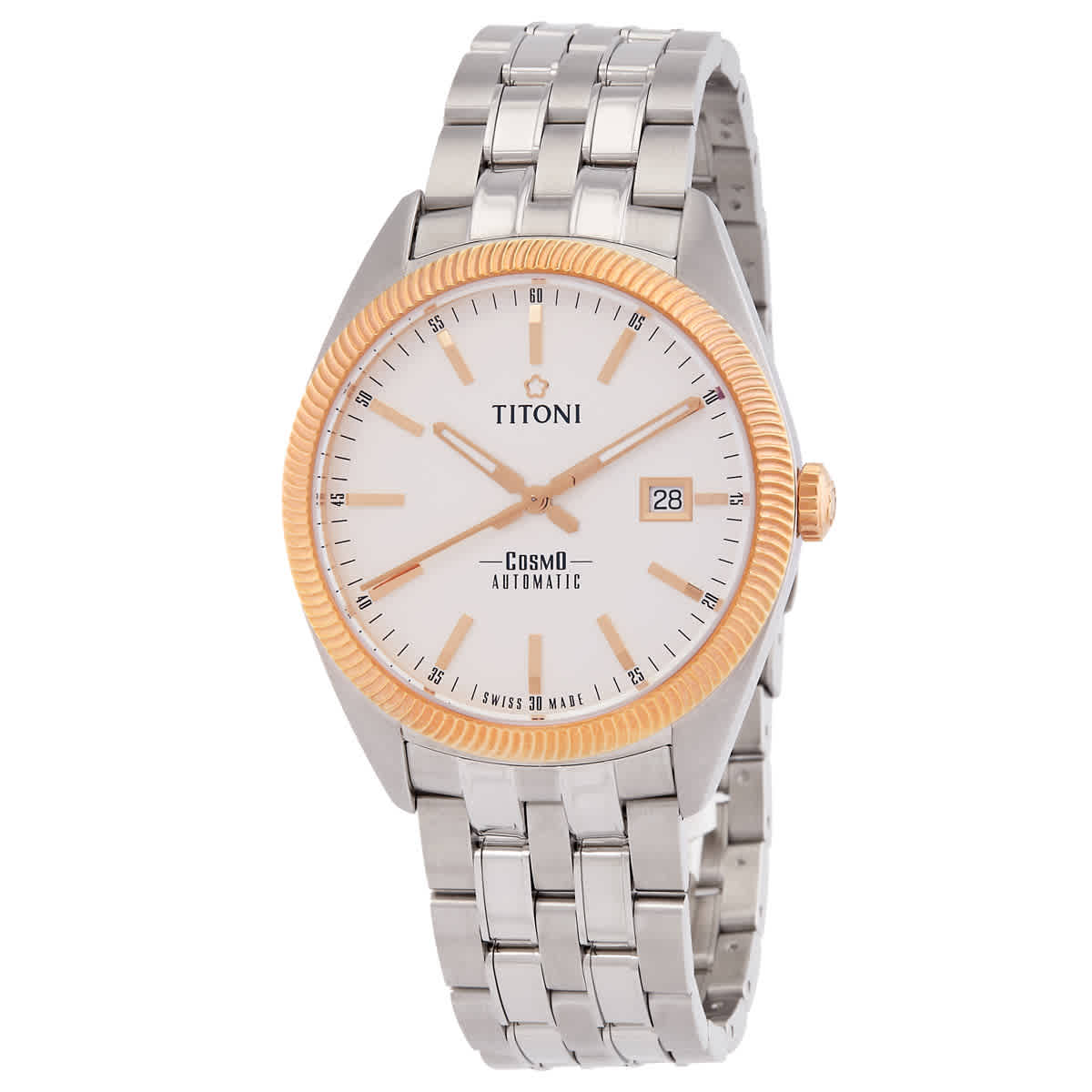 Titoni Cosmo Automatic Silver Dial Mens Watch 878 SRG-606