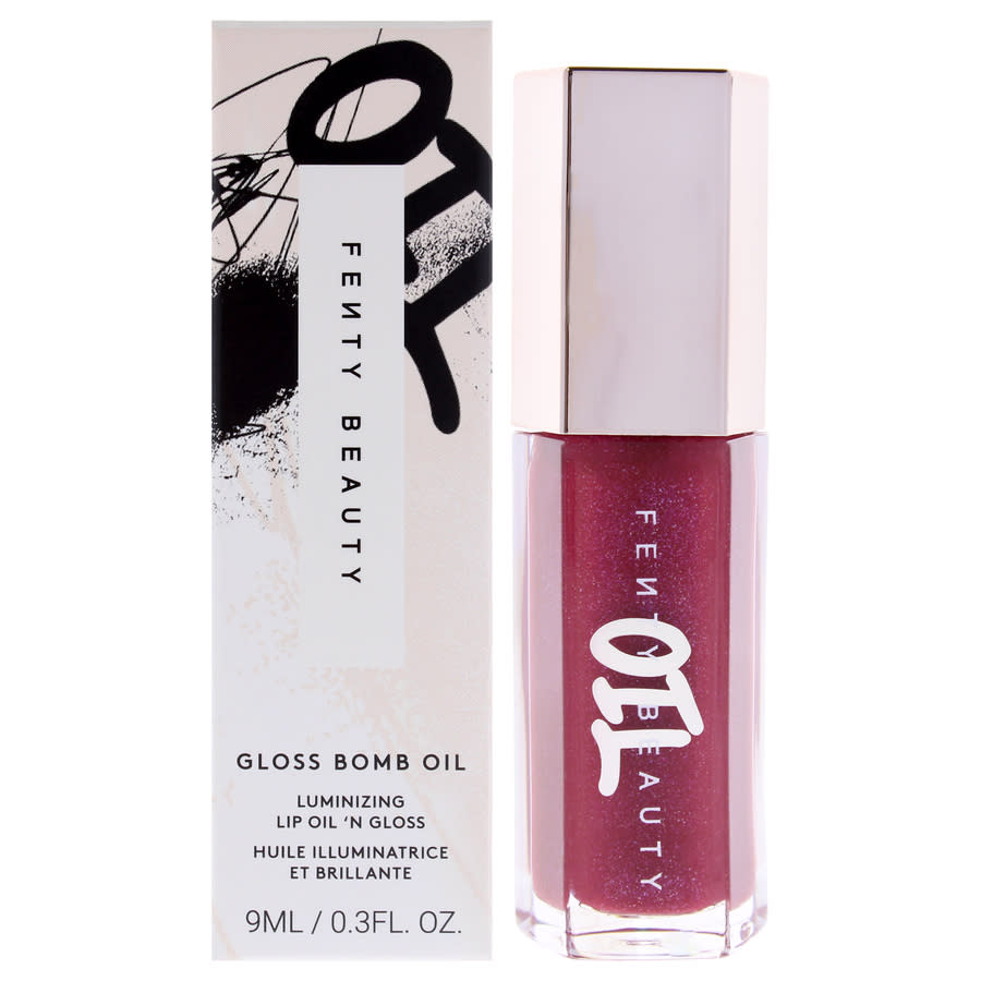Fenty Ladies Gloss Bomb Luminizing Lip Oil N Gloss 0.3 oz 04 Razzberry Jamz Makeup 840026678544
