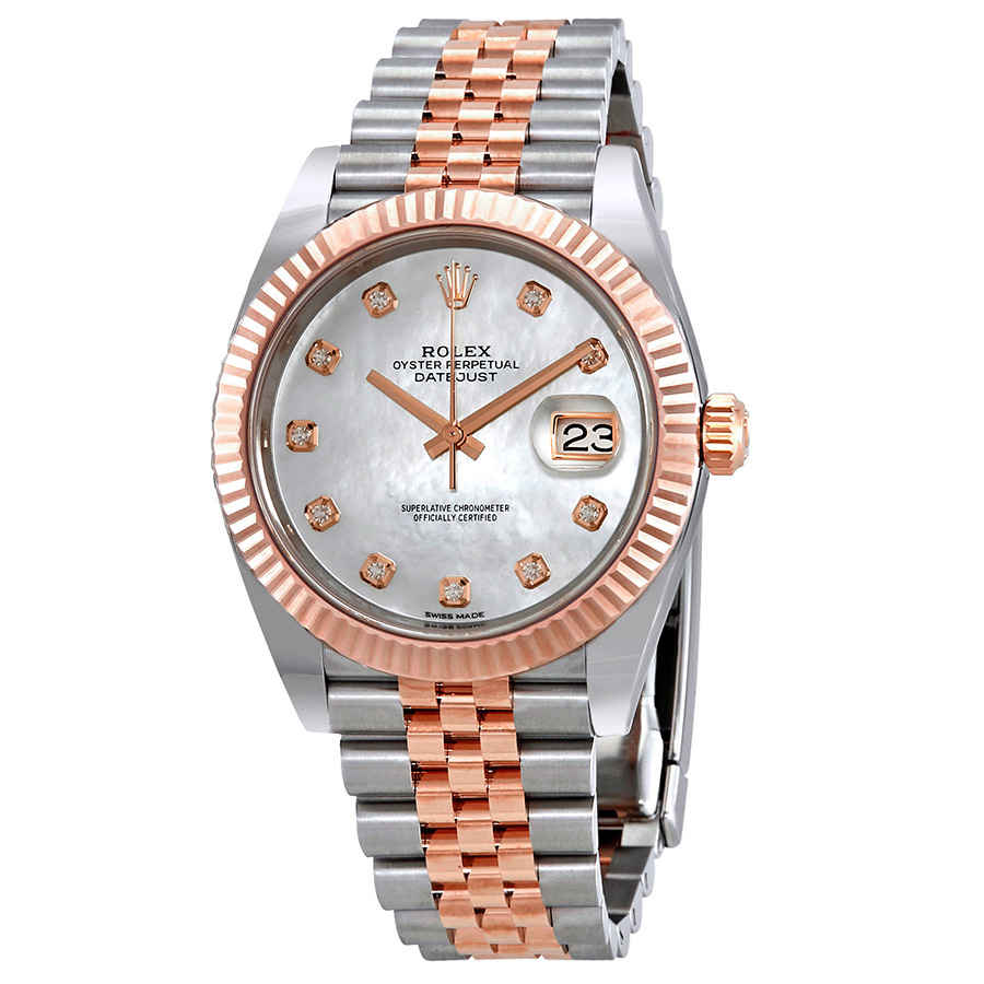Rolex Datejust Automatic Diamond Mens Steel and 18ct Everose Gold Jubilee Watch 126331MDJ