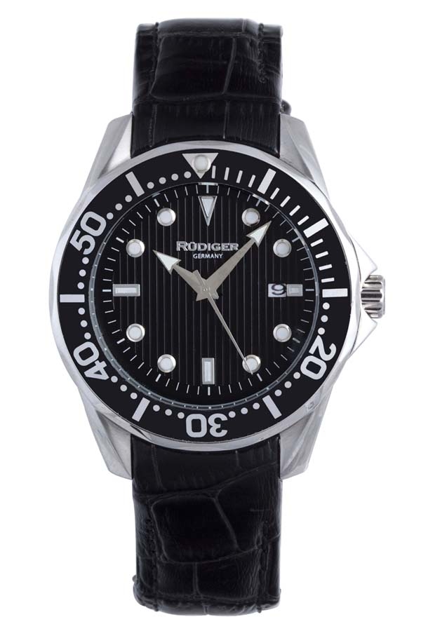 Rudiger Chemnitz Black Dial Mens Watch R2000-04-007L 210$