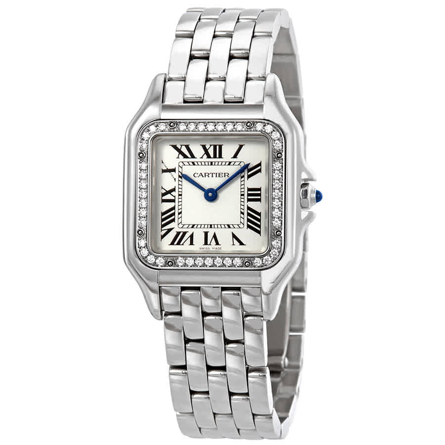 cartier panthere stainless steel ladies watch