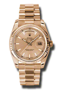 Rolex Day-Date Champagne Dial 18K Everose Gold President Automatic Mens Watch 118235CSP 34065$