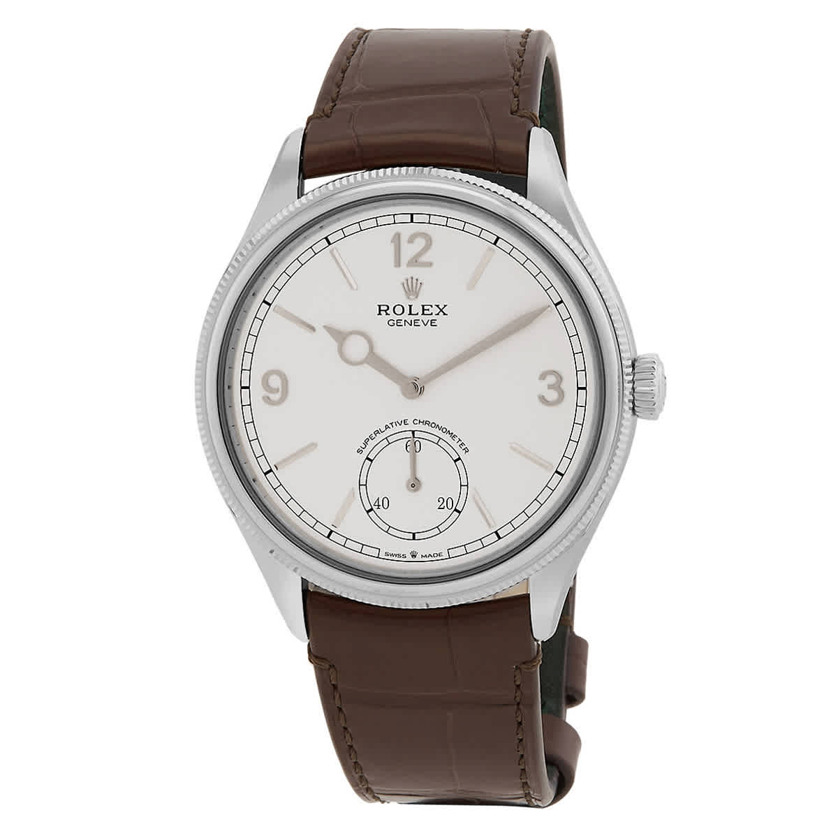 Rolex 1908 Automatic White Dial Mens Watch 525090006