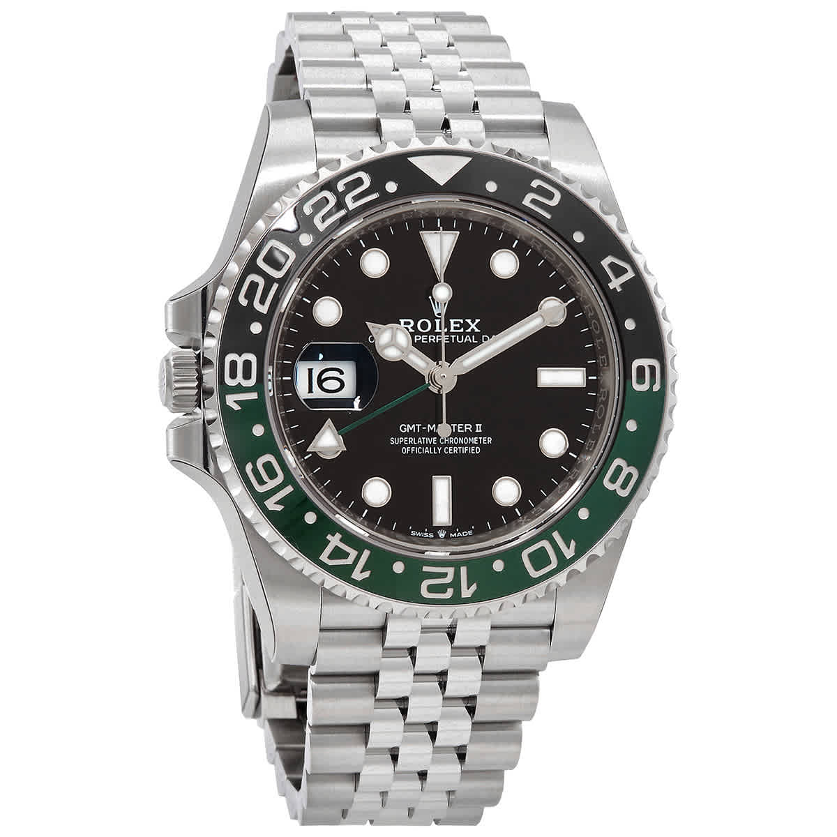 Rolex GMTMaster II Lefty Automatic Black Dial Mens Jubilee Sprite Bezel Watch M126720VTNR0002