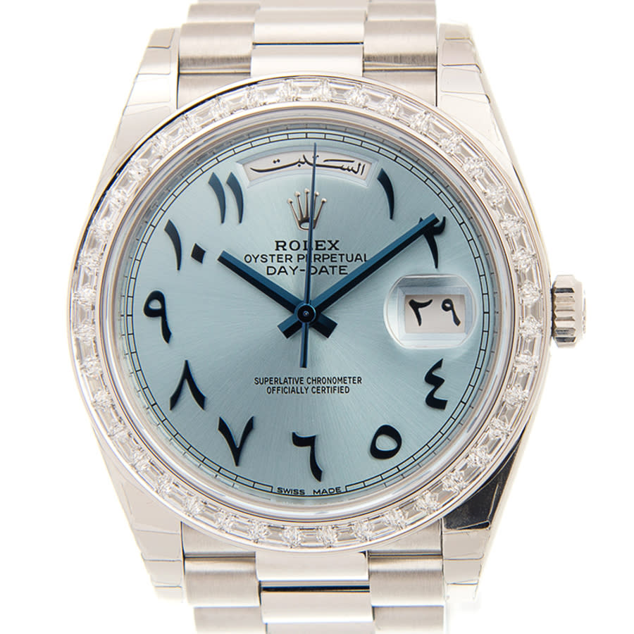 Rolex Day-Date Automatic Chronometer Diamond Blue Dial Unisex Watch 228396ICEBLMIDEASTAR 189750$