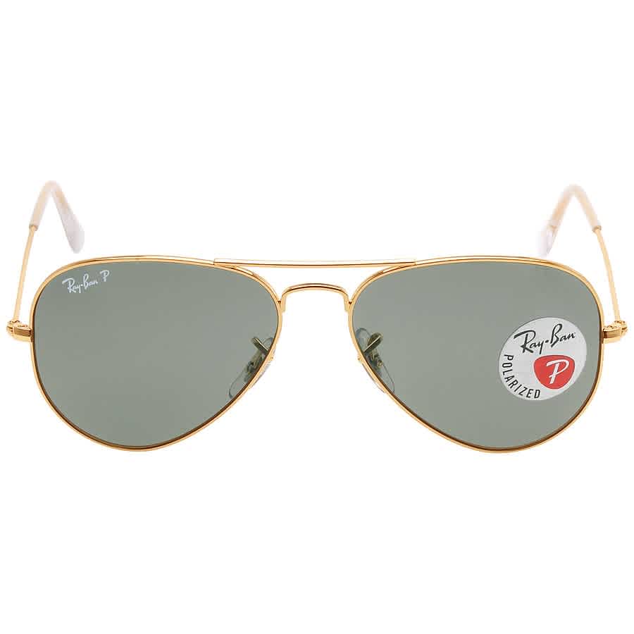 Ray-Ban Unisex Sunglass Aviator Classic - Frame color: Arista Gold, Lens color: G-15 Green Polarized