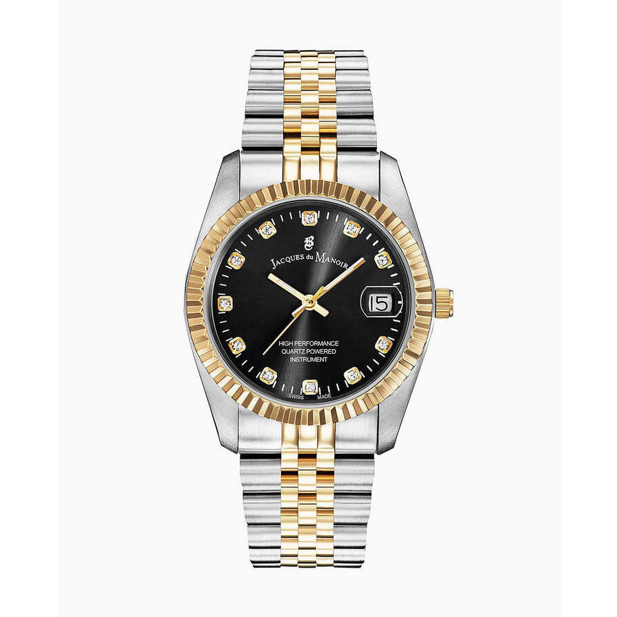 Jacques Du Manoir Inspiration Business Diamond Black Dial Unisex Watch NRO.19