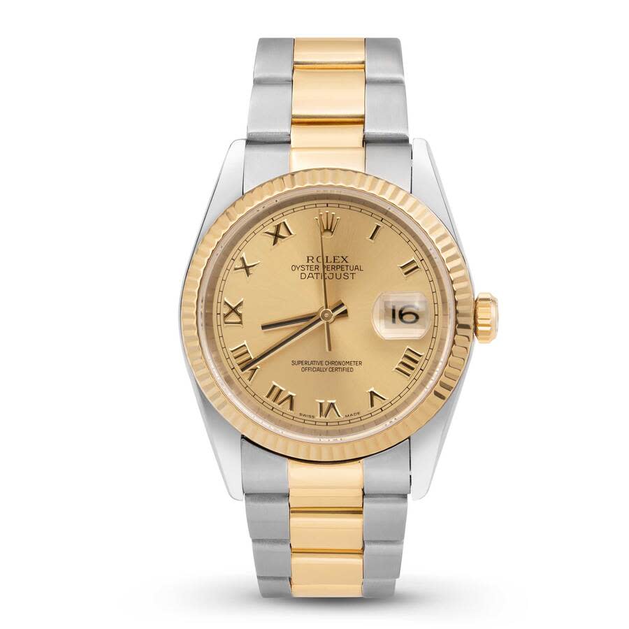 Preowned Rolex Datejust Automatic Chronometer Champagne Dial Unisex Watch 116233 CRO
