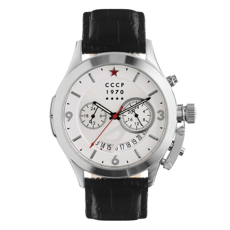 CCCP Shchuka Chronograph White Dial Mens Watch CP-7011-05 115$