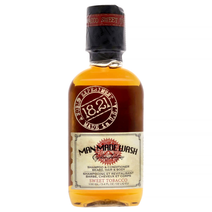 18.21 Man Made Mens 3-In-1 Man Made Wash 3.4 oz Sweet Tobacco Bath & Body 860004542704