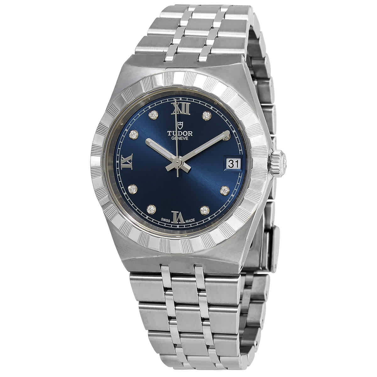 Tudor Royal Diamond Blue Sunray Dial Ladies Watch M28400-0007 2475$