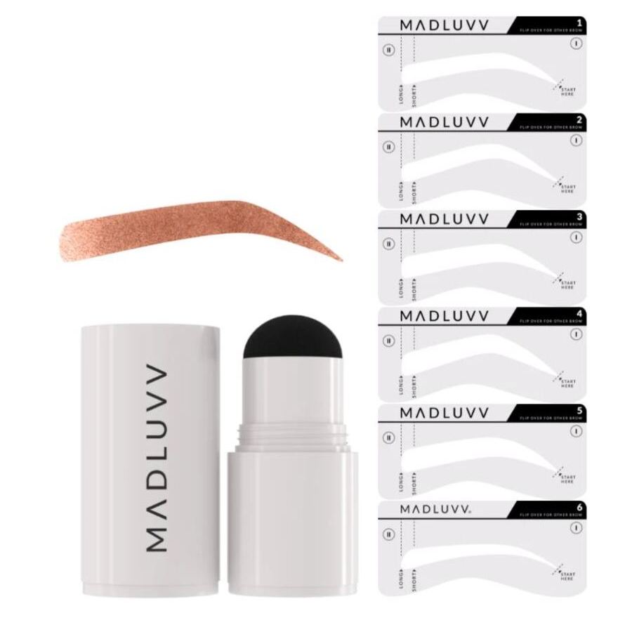 Madluvv Ladies Brow Stamp Kit 1 oz True Red Gift Set Makeup 850039252143 40$