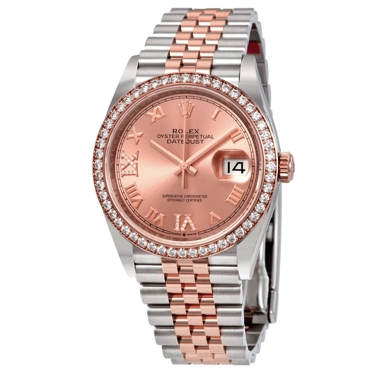 Rolex Datejust 36 Automatic Pink Diamond Dial Ladies Steel and 18K Everose Gold Jubilee Watch 126281PRDJ