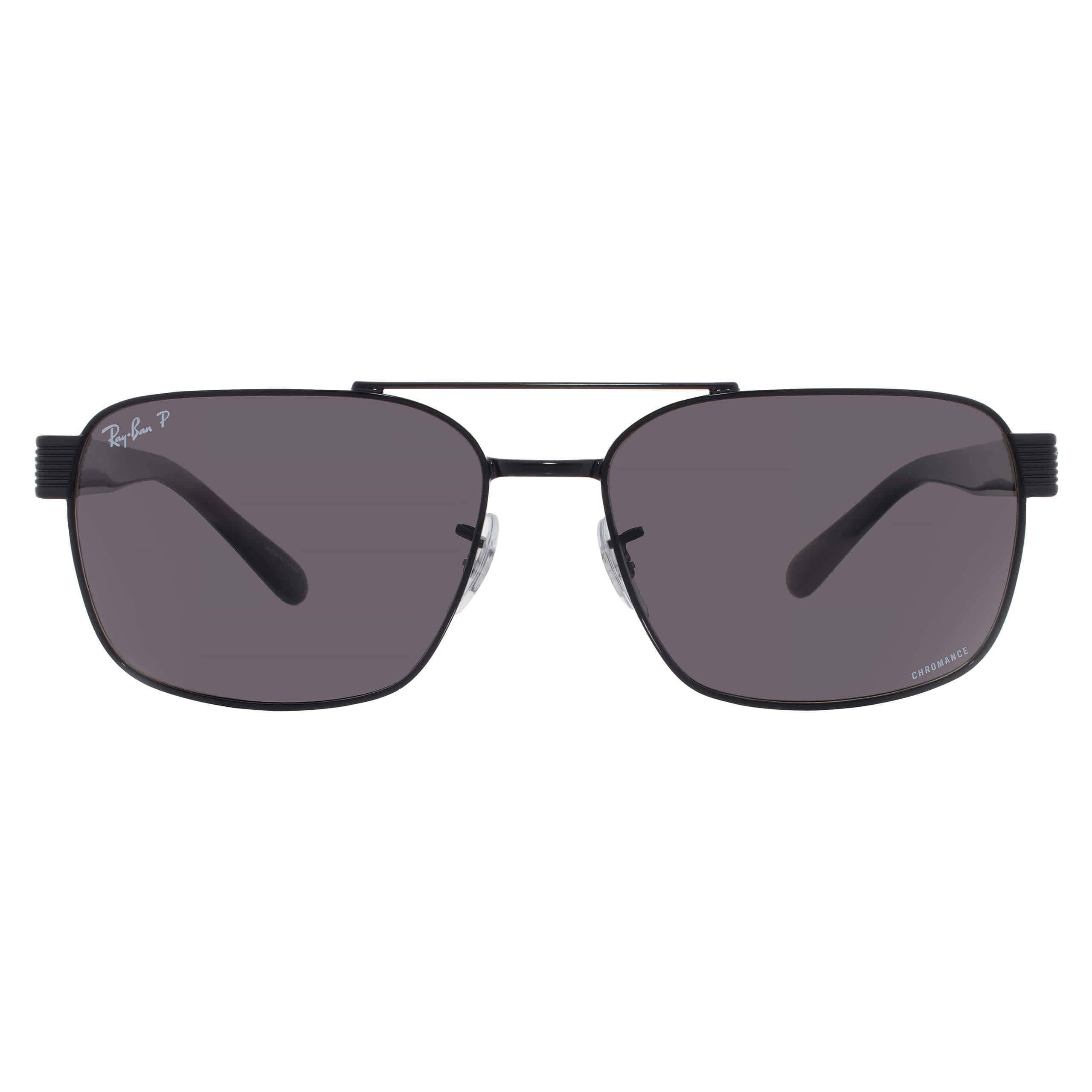 Ray-Ban RB3751CH Chromance Mirror Glass Polarized Sunglasses - Polished Black/Dark Gray Chromance Mirror - XX-Large