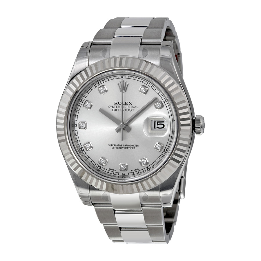 Preowned Rolex Datejust II Silver Dial Stainless Steel Oyster Bracelet Automatic Mens Watch 116334SDO Preowned Rolex Datejust II Silver Dial Stainless Steel Oyster Bracelet Automatic Mens Watch 116334SDO