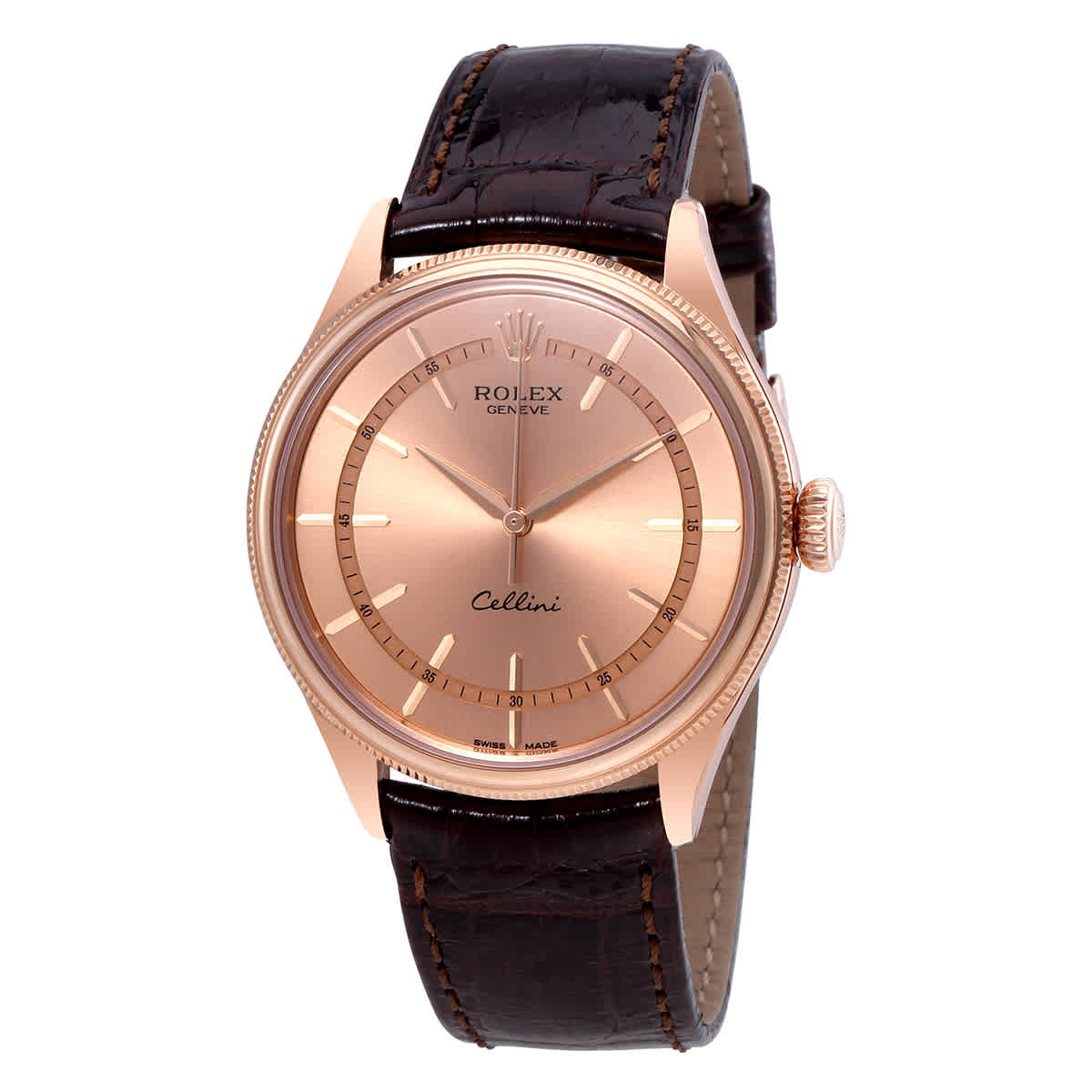 Rolex Cellini Pink Dial 18K Everose Gold Mens Watch 50505PKSBRL